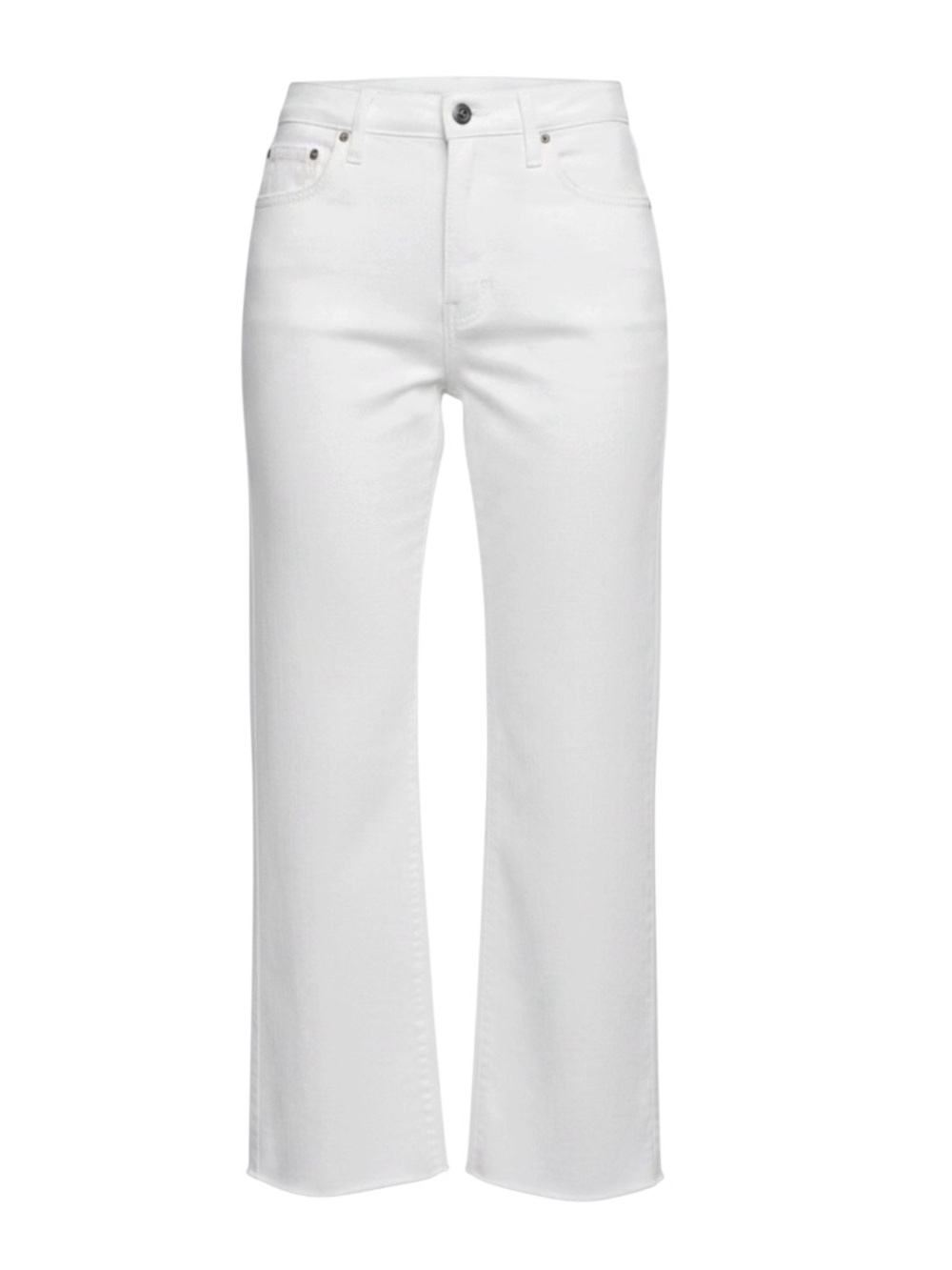 ASKK NY Twill High-Rise Wide-Leg Full-Length Trousers Pants, Size 27 (4)